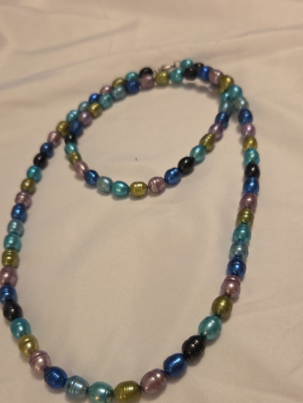 Honora Iridescent Blue Teal Purple Pearl Bead Necklace